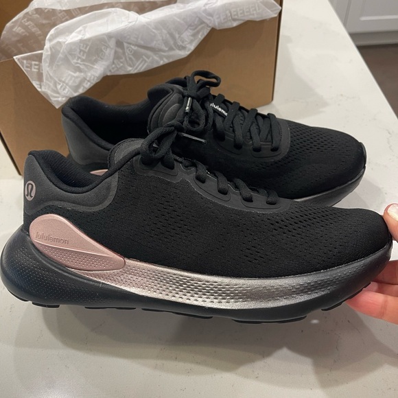 lululemon athletica Shoes - lululemon athletica Black and Silver Women's Athletic Shoes